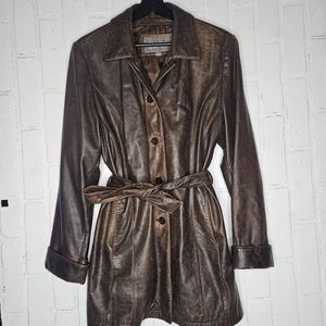 Vintage Wilsons Leather Belted Long Jacket